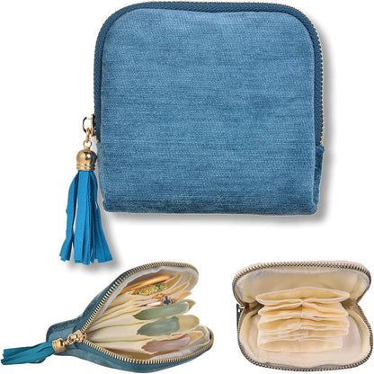boite a bijoux pochette bleu