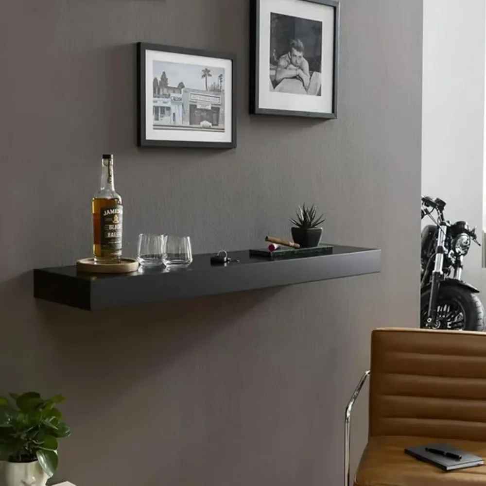 etagere bois avec compartiment cache