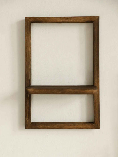 etagere bois couleur foonce