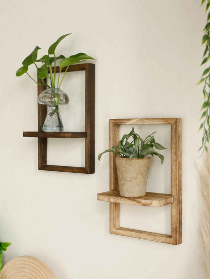 etagere bois deux couleurs
