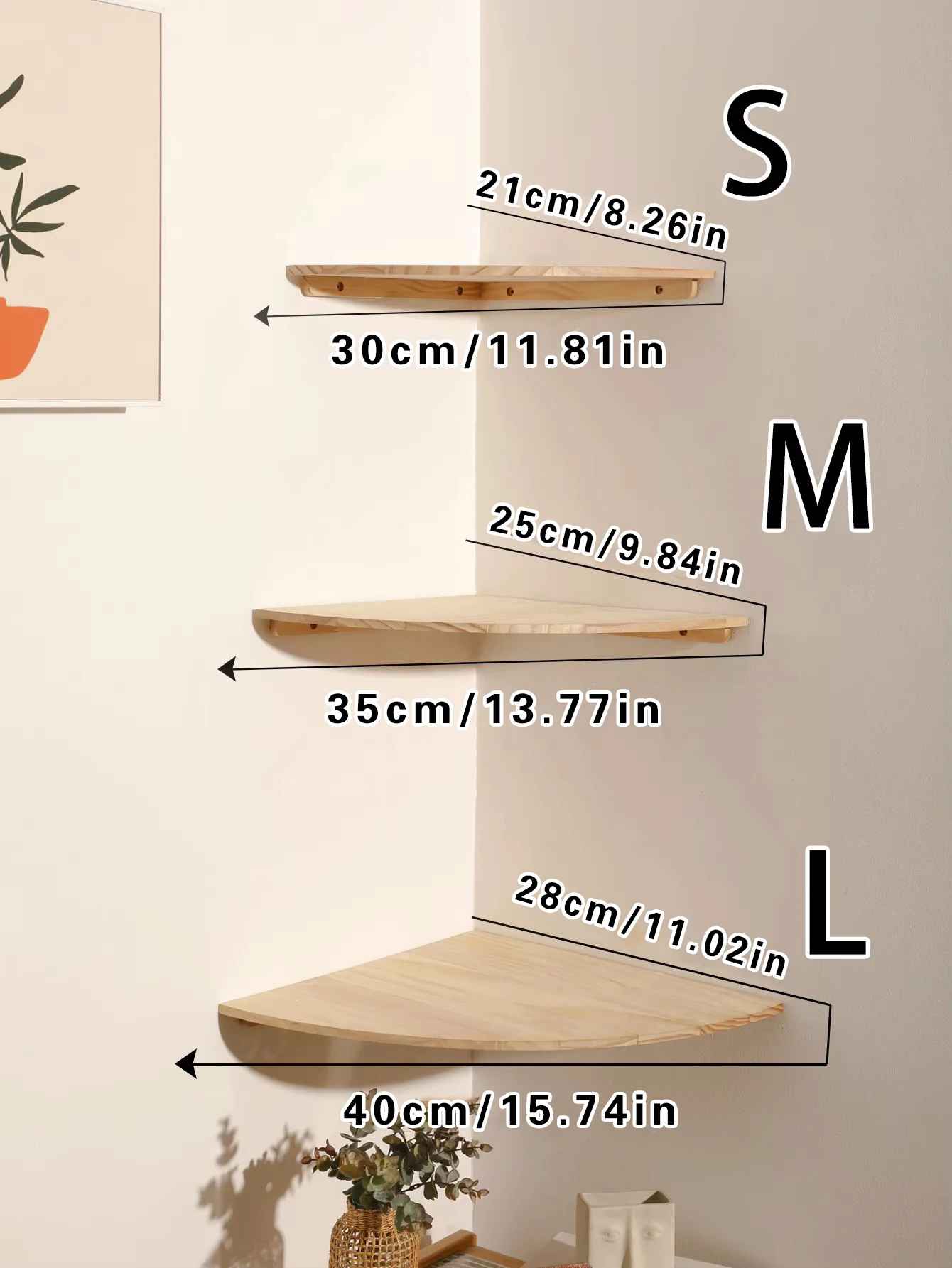 etagere bois en coin