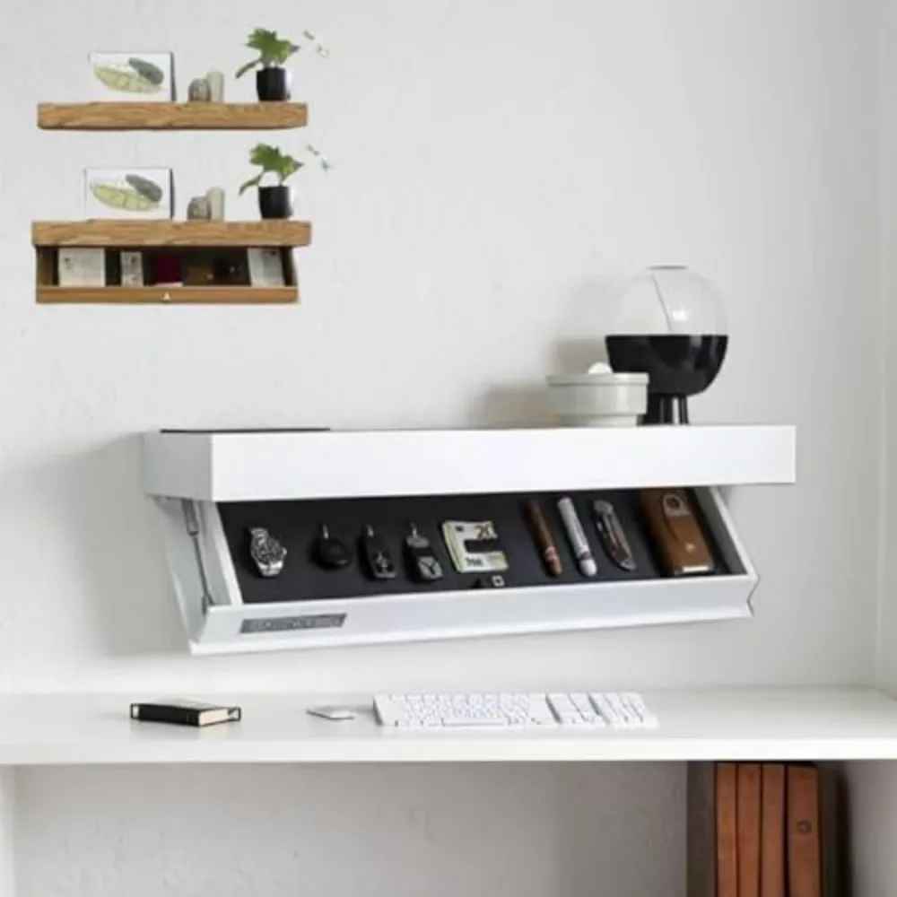 etagere bois endroit cache blanc