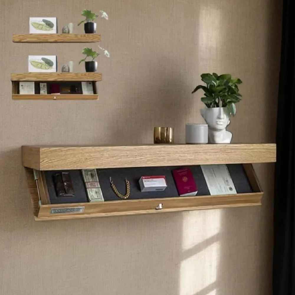 etagere bois endroit cache naturelle