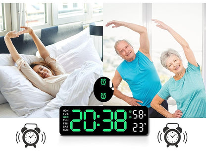 horloge numerique murale avec reveil