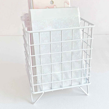 panier de rangement blanc ajoure