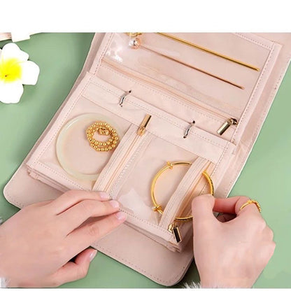 porte bijoux avec pages et compartiments