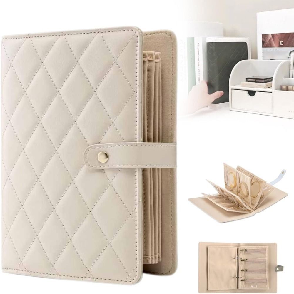 porte bijoux beige avec feuilles