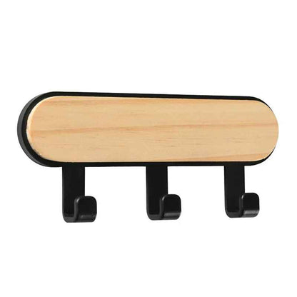 porte cle mural trois crochets noirs