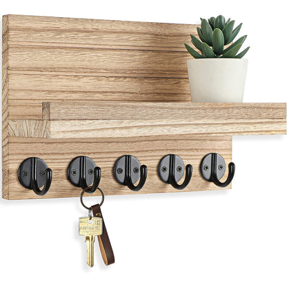 porte cles bois cinq crochets