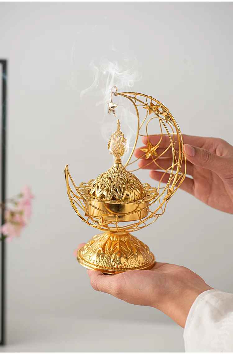 porte encens croissant d or