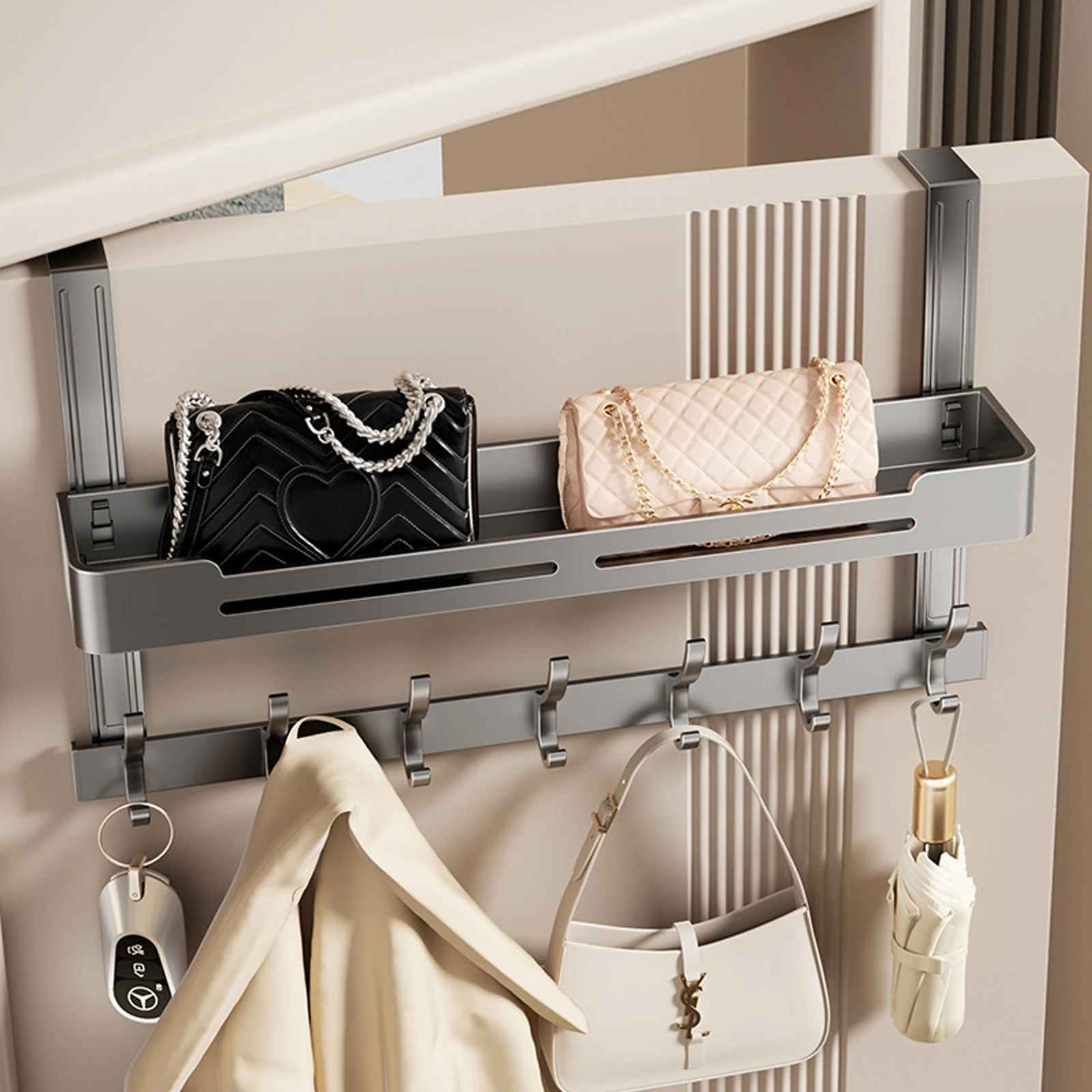 porte manteau avec cochets et tablette