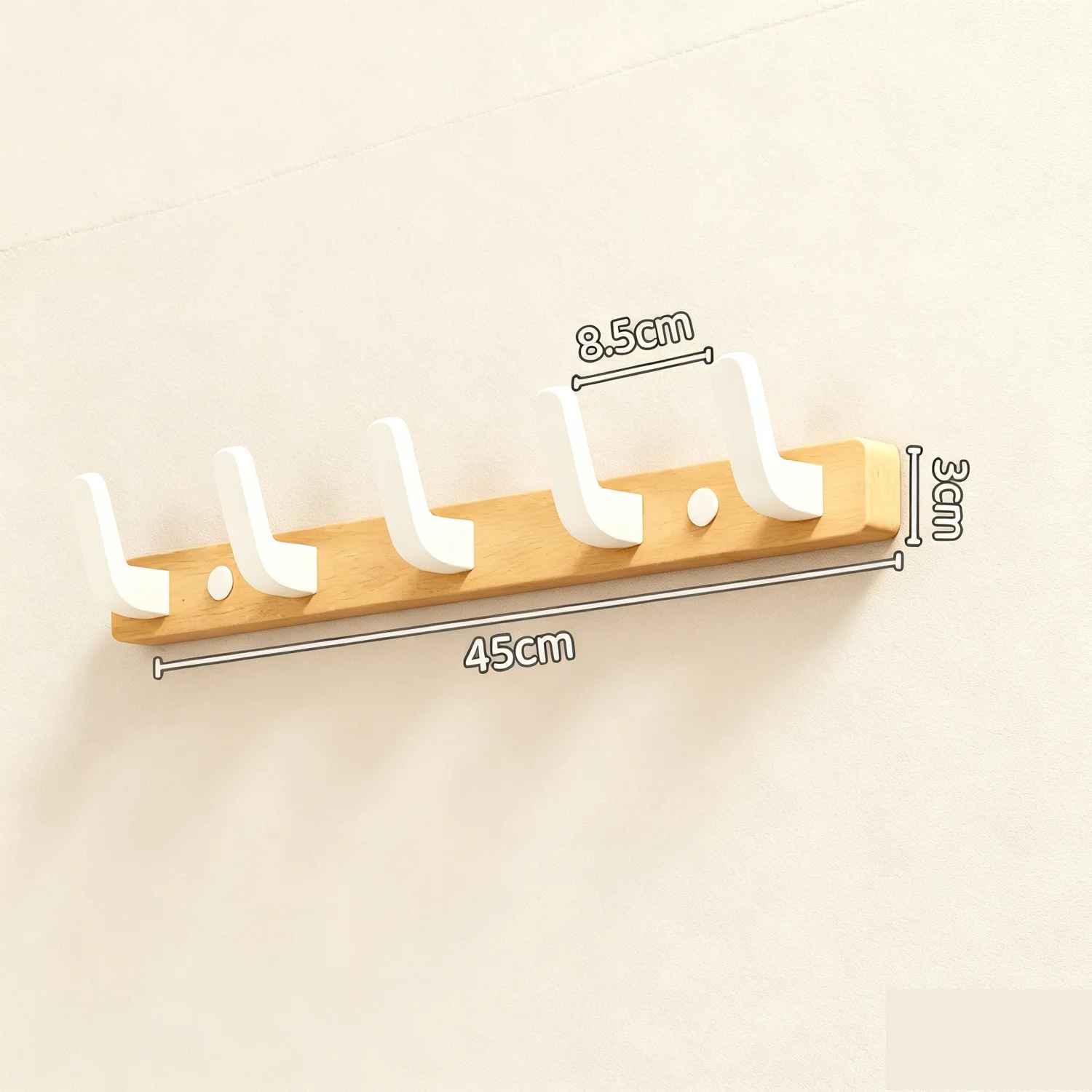 porte manteau bois cinq crochets
