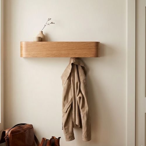 Porte manteau mural bois