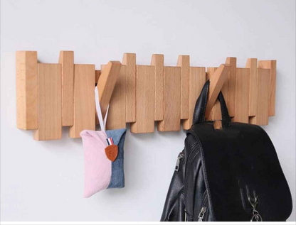 porte manteau mural couleur bois