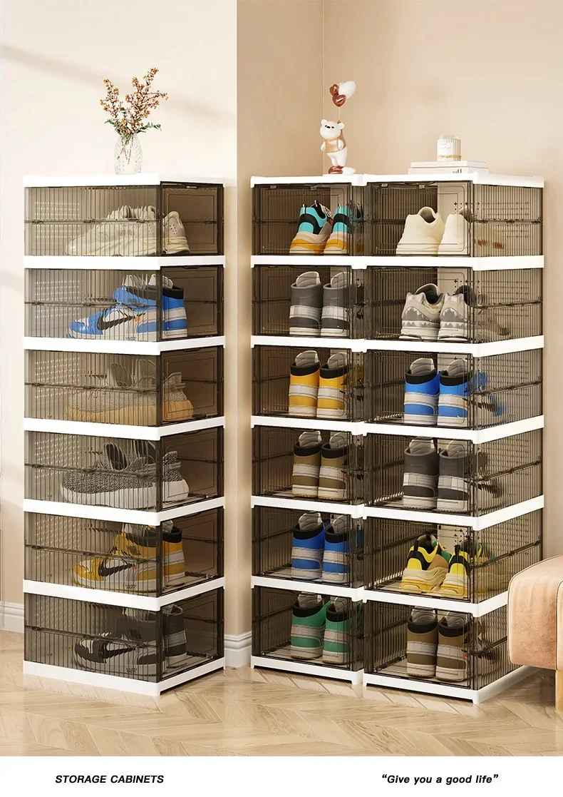 Rangement chaussures | Transparent et empilable